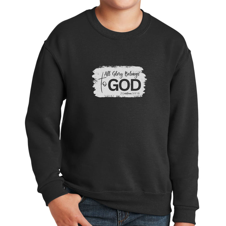 Youth Graphic Sweatshirt All Glory Belongs to God Christian - Youth