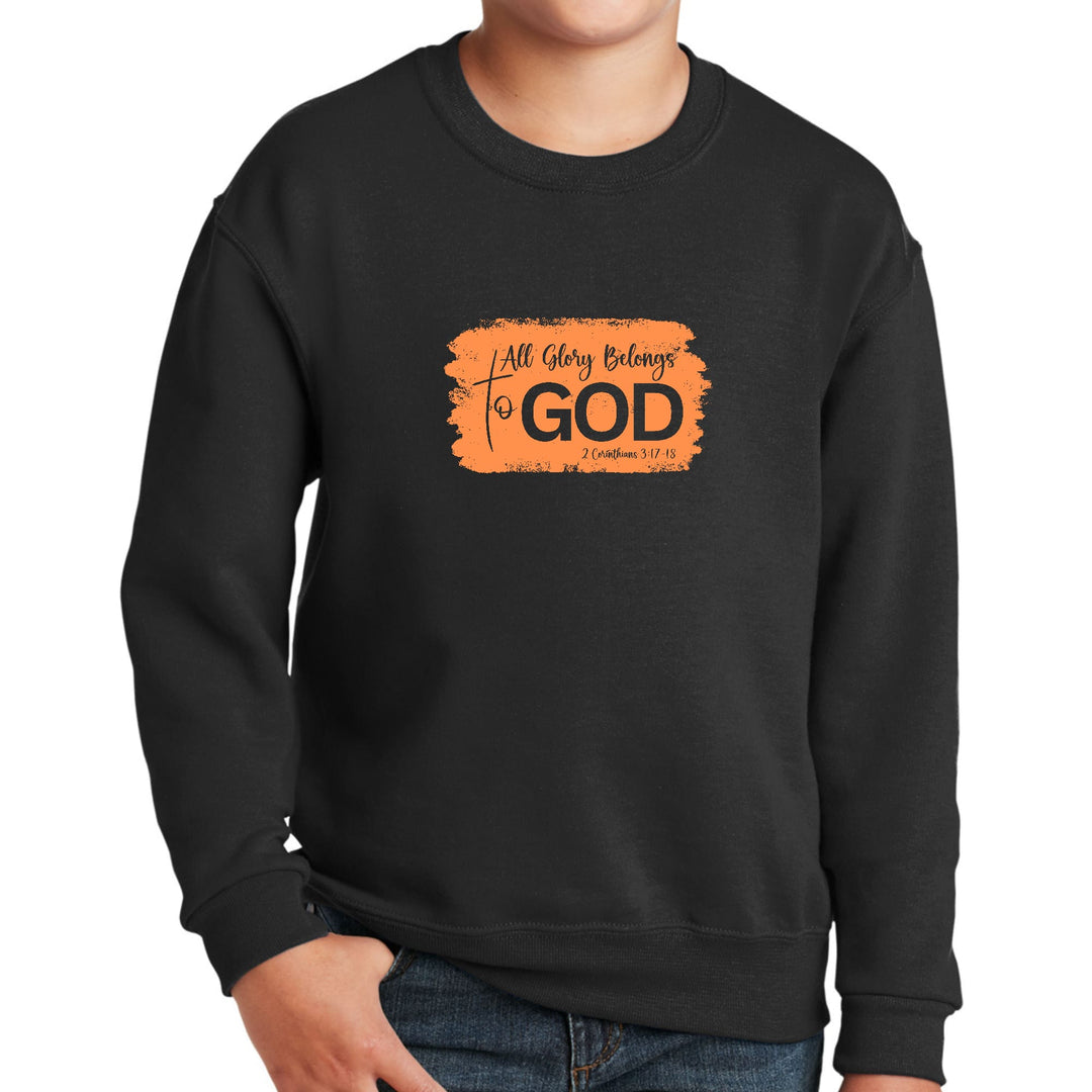 Youth Graphic Sweatshirt All Glory Belongs to God Christian - Youth