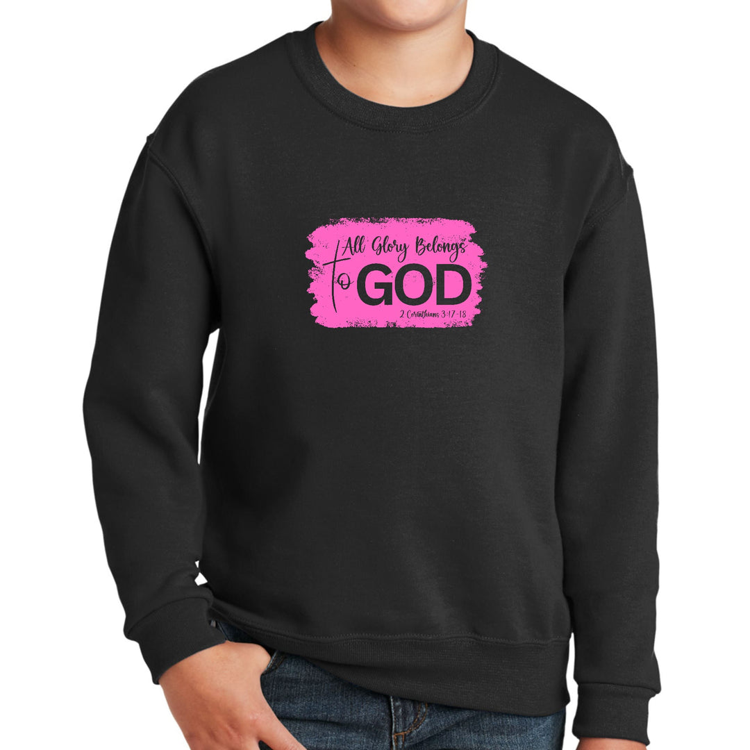 Youth Graphic Sweatshirt All Glory Belongs to God Christian - Youth