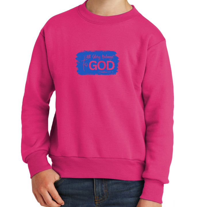 Youth Graphic Sweatshirt All Glory Belongs to God Christian - Youth