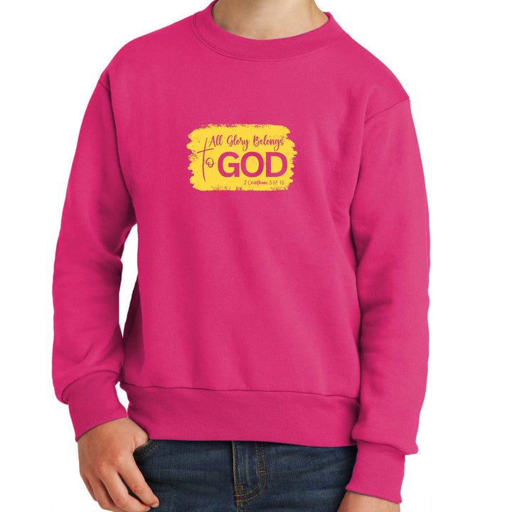 Youth Graphic Sweatshirt All Glory Belongs to God Christian - Youth