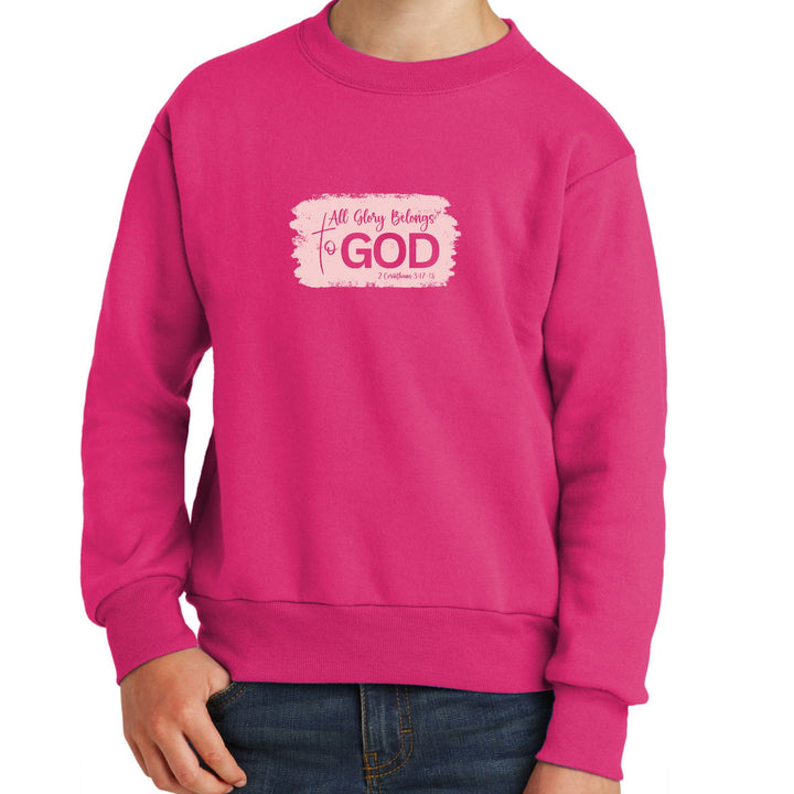 Youth Graphic Sweatshirt All Glory Belongs to God Christian - Youth