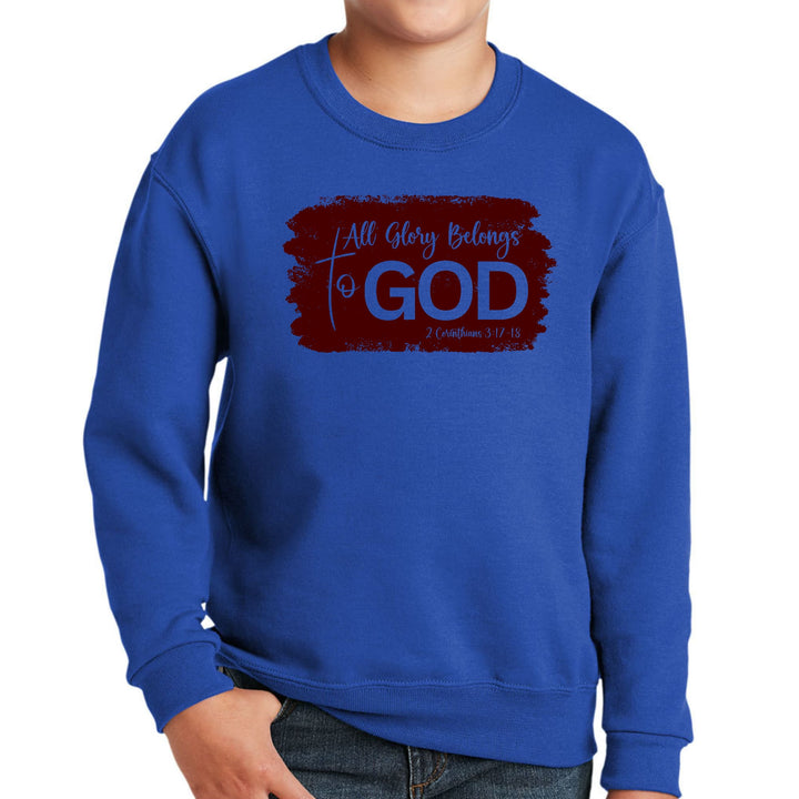 Youth Graphic Sweatshirt All Glory Belongs to God Christian - Youth