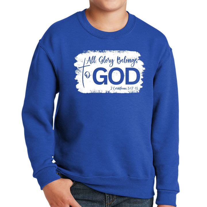 Youth Graphic Sweatshirt All Glory Belongs to God Christian - Youth