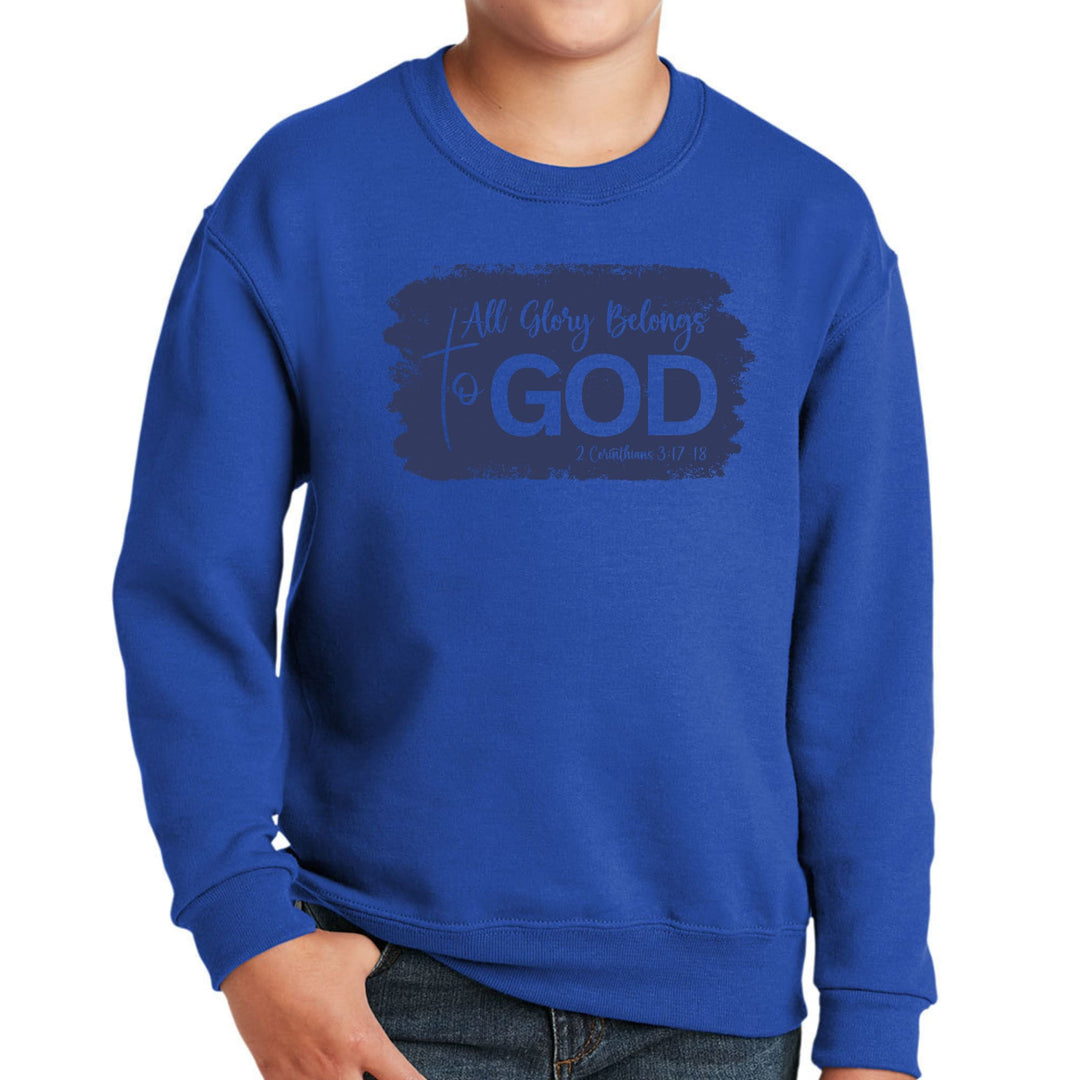 Youth Graphic Sweatshirt All Glory Belongs to God Christian - Youth