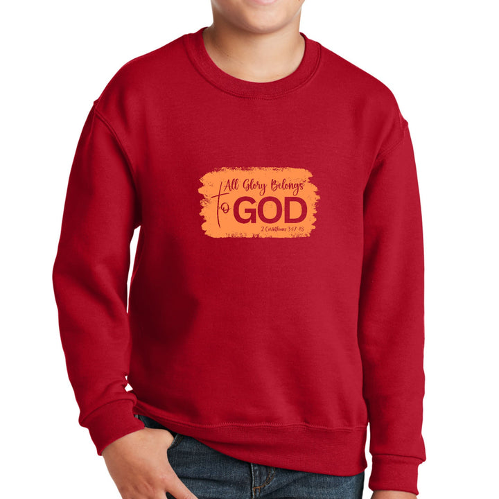 Youth Graphic Sweatshirt - All Glory Belongs to God Christian