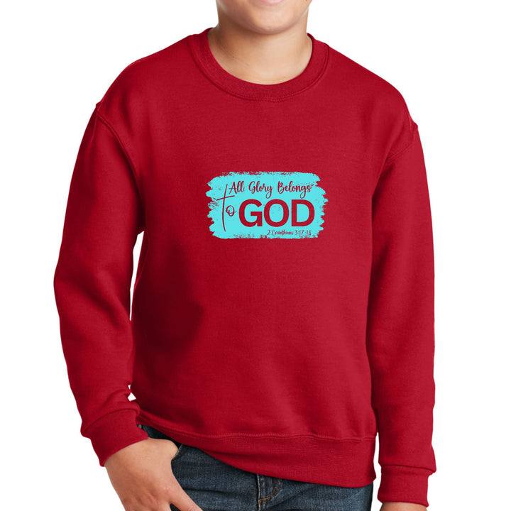 Youth Graphic Sweatshirt - All Glory Belongs to God Christian