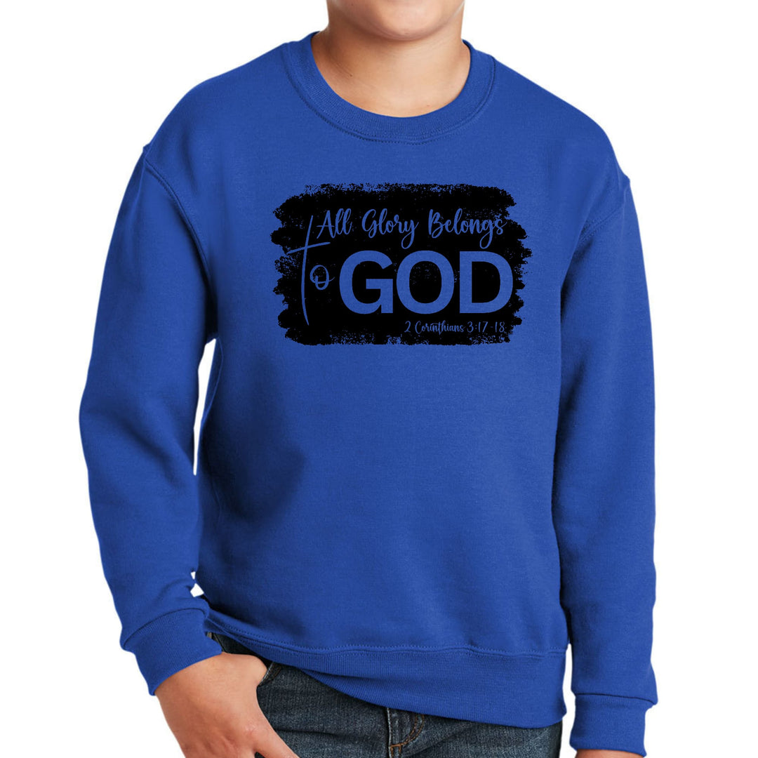 Youth Graphic Sweatshirt All Glory Belongs to God Print - Youth | Sweatshirts