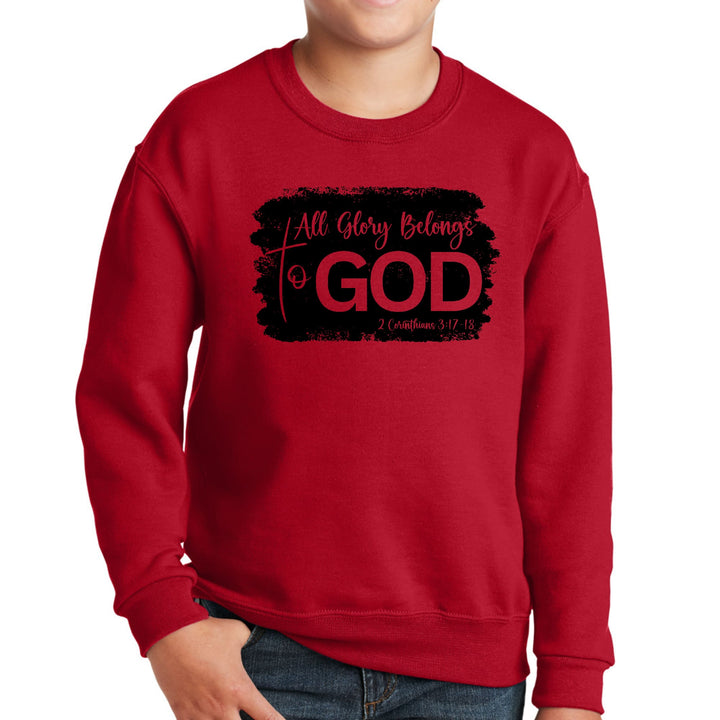 Youth Graphic Sweatshirt All Glory Belongs to God Print - Youth/Sweatshirts