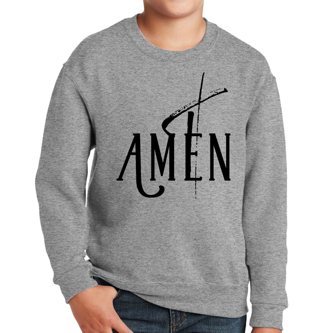 Youth Graphic Sweatshirt Amen Black Print - Youth | Sweatshirts