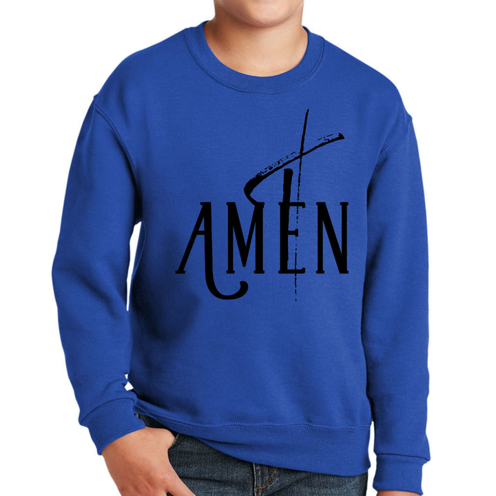 Youth Graphic Sweatshirt Amen Black Print - Youth | Sweatshirts