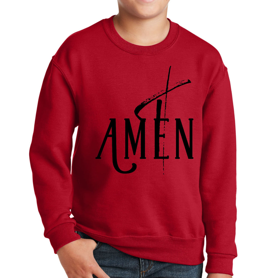 Youth Graphic Sweatshirt Amen Black Print - Youth | Sweatshirts