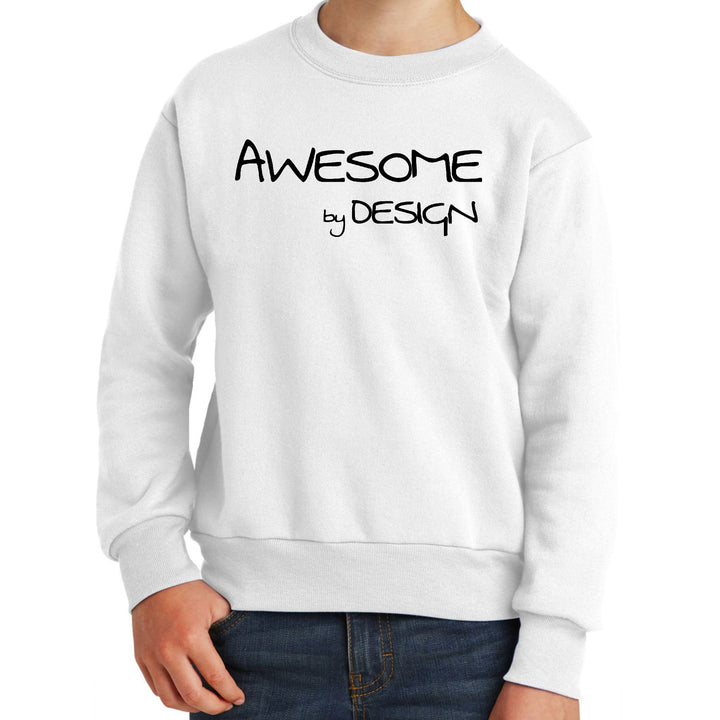 Youth Graphic Sweatshirt Awesome by Design Black Print - Youth | Sweatshirts