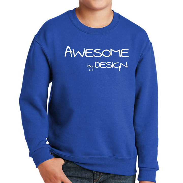 Youth Graphic Sweatshirt Awesome by Design White Print - Youth | Sweatshirts