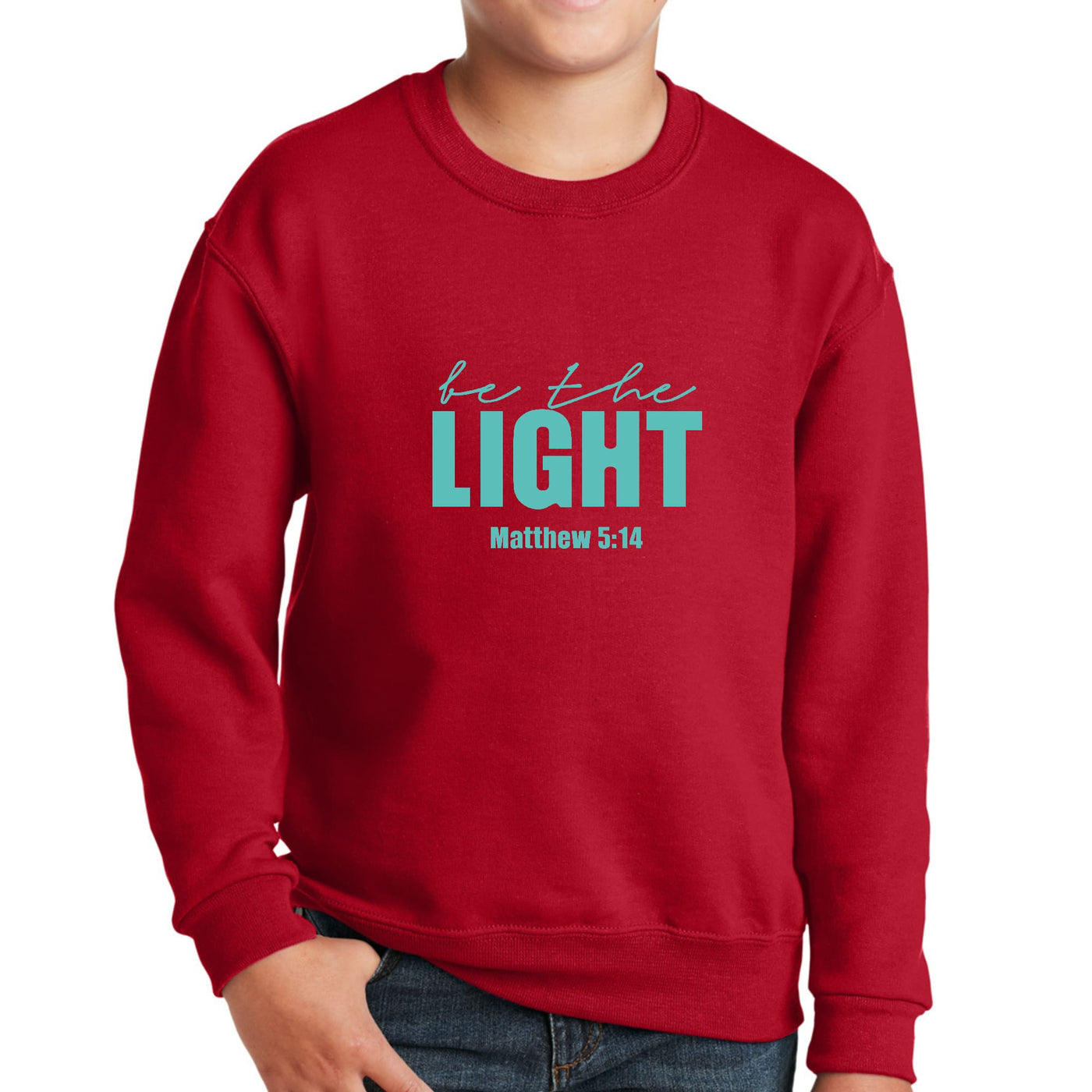 Youth Graphic Sweatshirt Be The Light Print - Youth | Sweatshirts