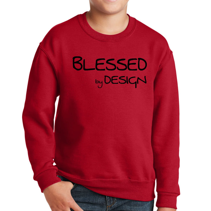 Youth Graphic Sweatshirt Blessed by Design - Inspirational - Youth | Sweatshirts