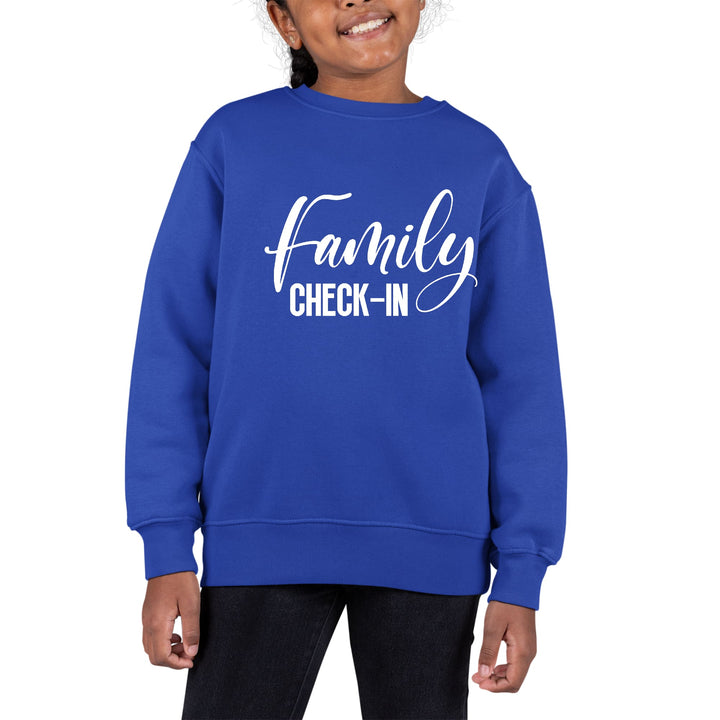 Youth Graphic Sweatshirt Family Check-in Illustration - Girls | Sweatshirts