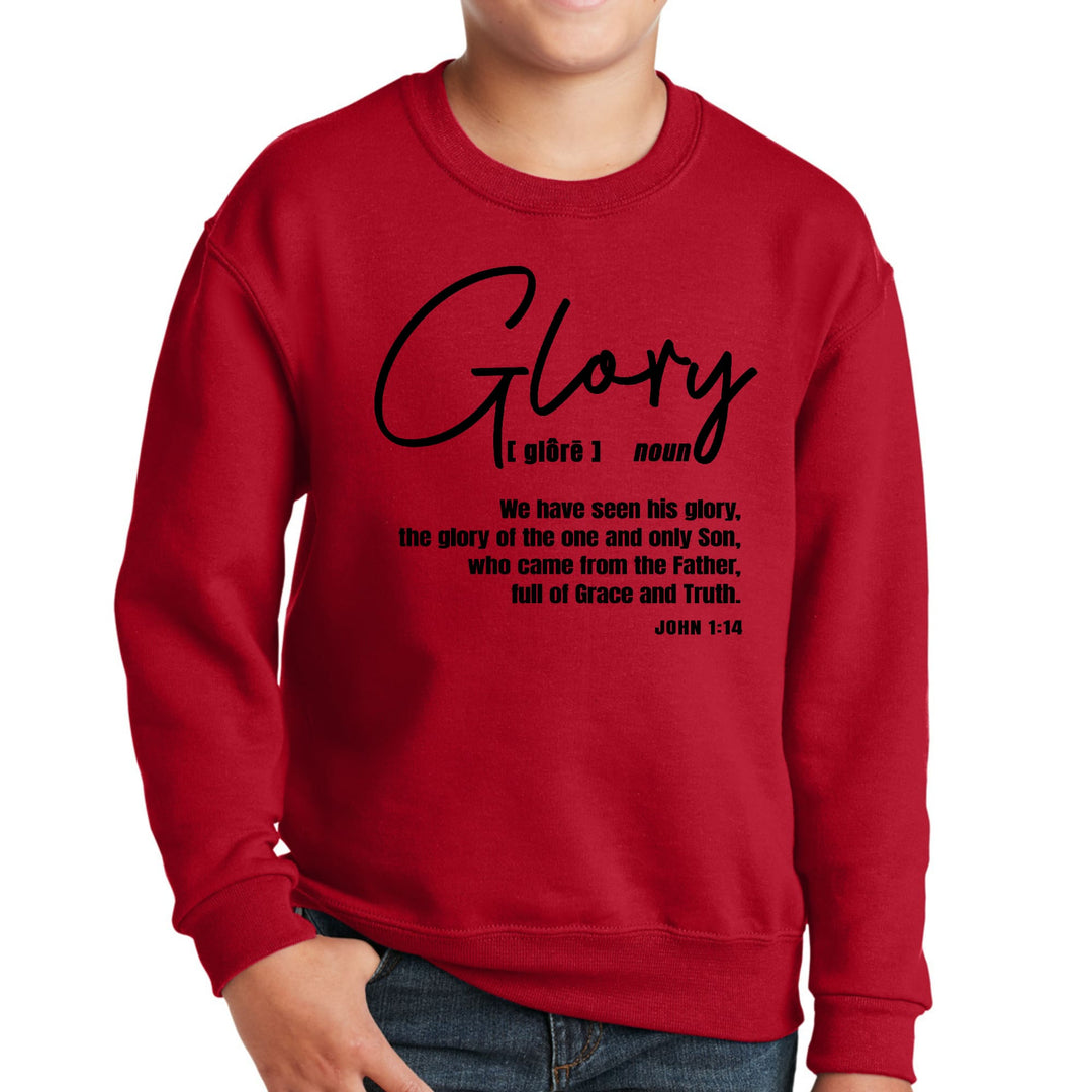 Youth Graphic Sweatshirt Glory - Christian Inspiration - Black
