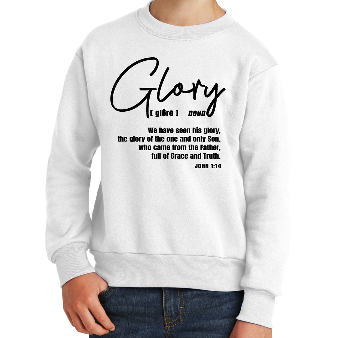 Youth Graphic Sweatshirt Glory - Christian Inspiration Black - Youth