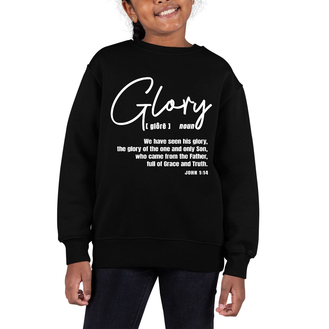 Youth Graphic Sweatshirt Glory - Christian Inspiration - Girls | Sweatshirts