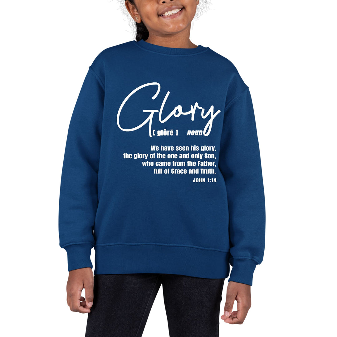 Youth Graphic Sweatshirt Glory - Christian Inspiration - Girls | Sweatshirts