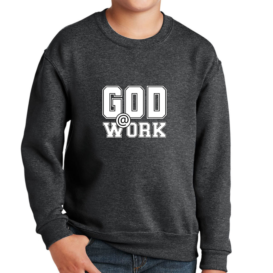 Youth Graphic Sweatshirt God @ Work Print - Youth | Sweatshirts