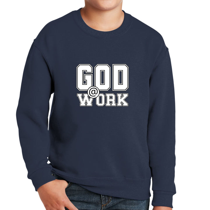 Youth Graphic Sweatshirt God @ Work Print - Youth | Sweatshirts