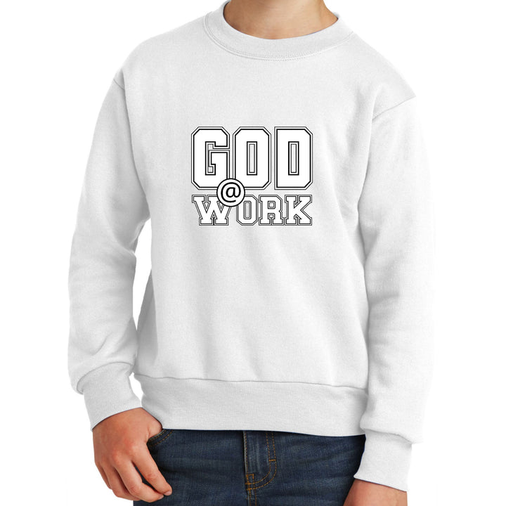 Youth Graphic Sweatshirt God @ Work Print - Youth | Sweatshirts