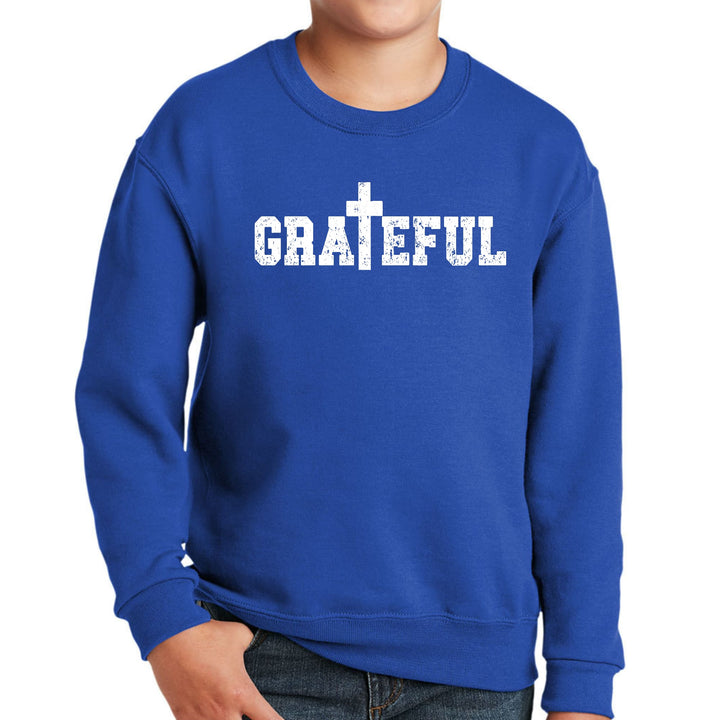 Youth Graphic Sweatshirt Grateful Print - Youth | Sweatshirts