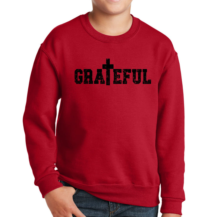 Youth Graphic Sweatshirt Grateful Print - Youth | Sweatshirts