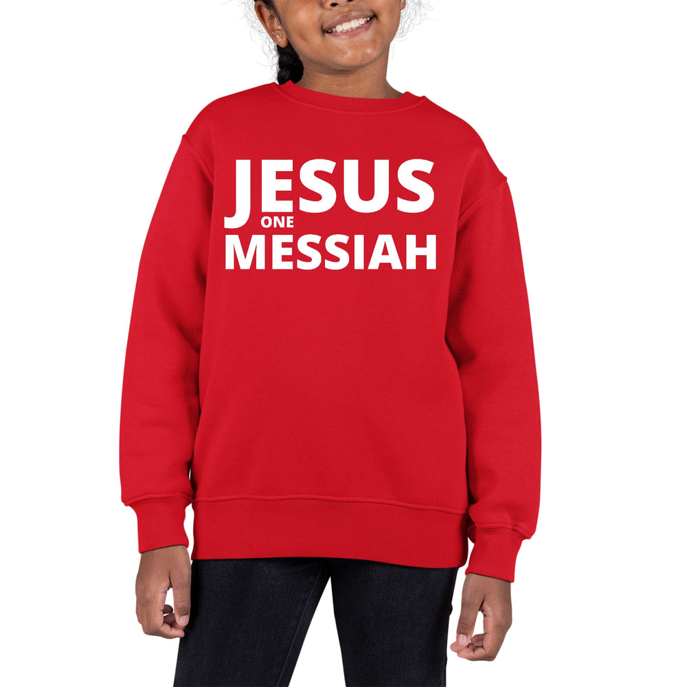 Youth Graphic Sweatshirt Jesus one Messiah - Girls | Sweatshirts