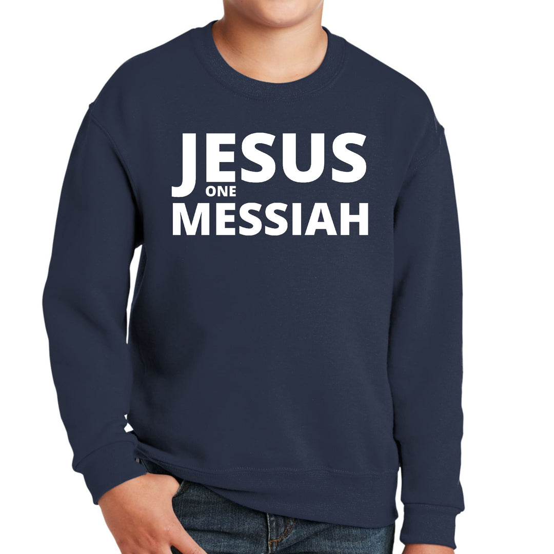 Youth Graphic Sweatshirt Jesus one Messiah - Youth | Sweatshirts