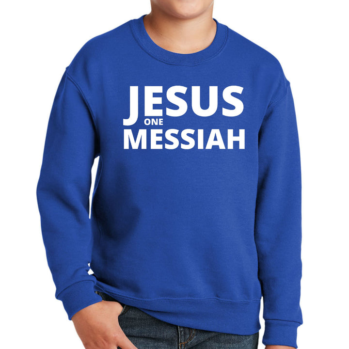 Youth Graphic Sweatshirt Jesus one Messiah - Youth | Sweatshirts