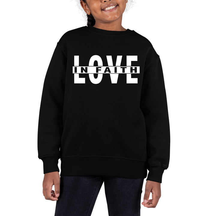 Youth Graphic Sweatshirt Love in Faith - Girls | Sweatshirts