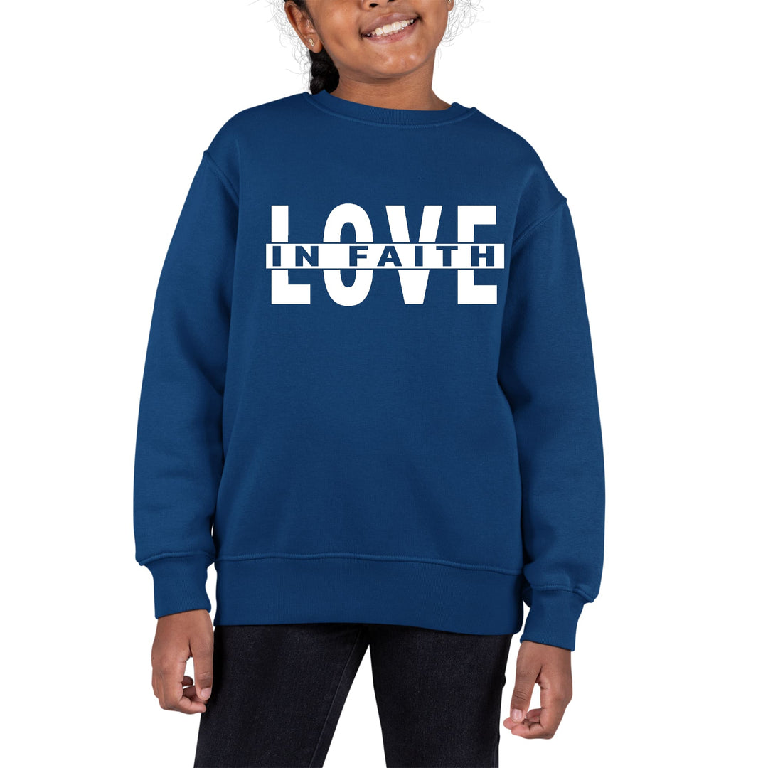 Youth Graphic Sweatshirt Love in Faith - Girls | Sweatshirts