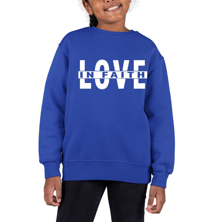 Youth Graphic Sweatshirt Love in Faith - Girls | Sweatshirts