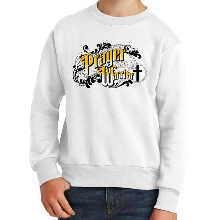 Youth Graphic Sweatshirt Prayer Warrior Victorian Style Illustration - Youth