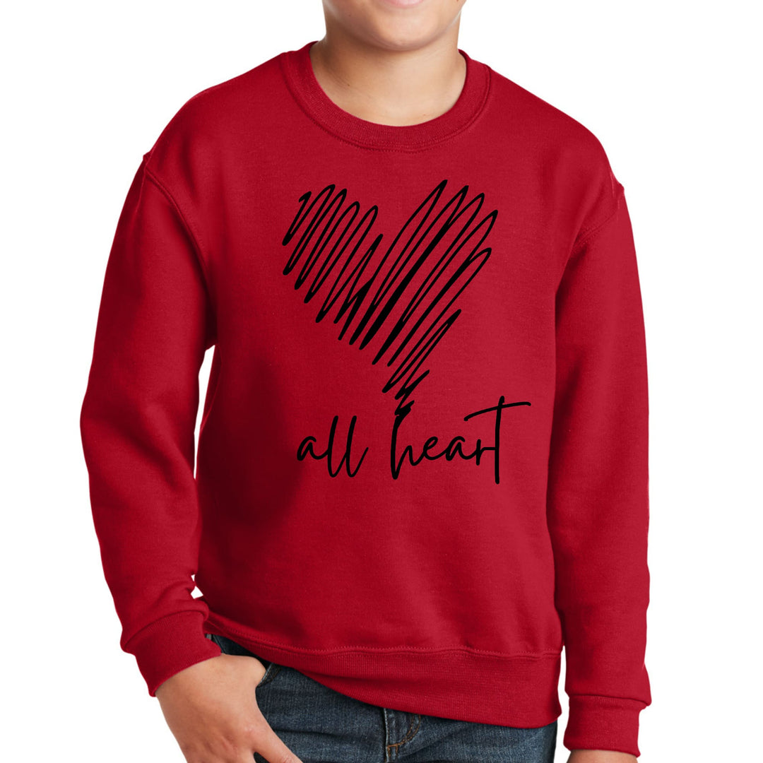 Youth Graphic Sweatshirt Say it Soul All Heart Line Art - Youth | Sweatshirts