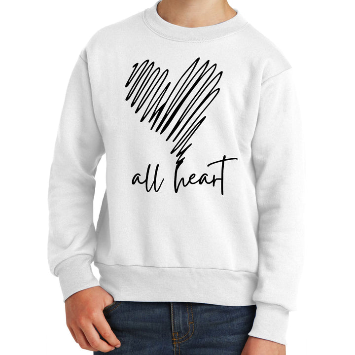 Youth Graphic Sweatshirt Say it Soul All Heart Line Art - Youth | Sweatshirts