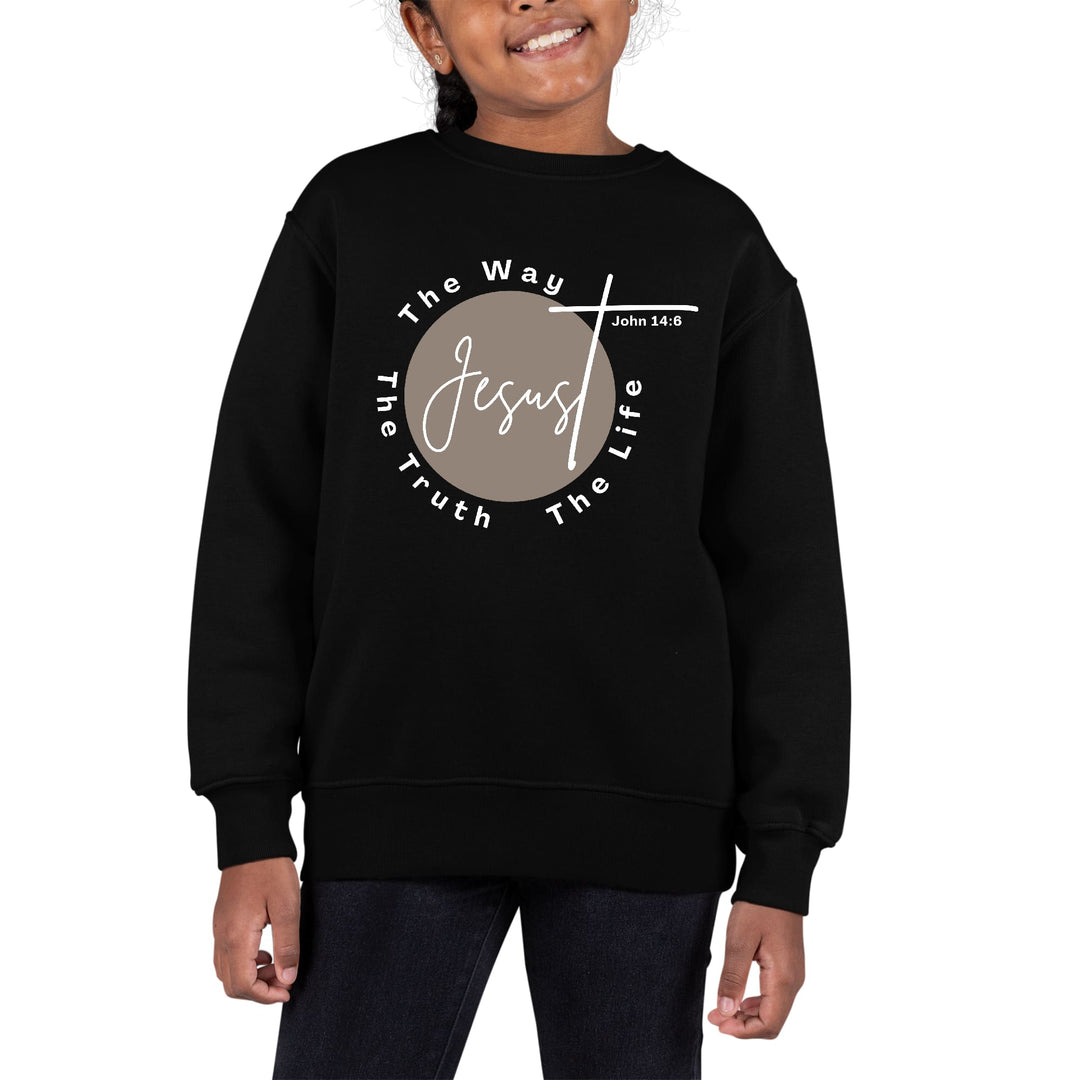 Youth Graphic Sweatshirt the Truth the Way the Life - Girls | Sweatshirts