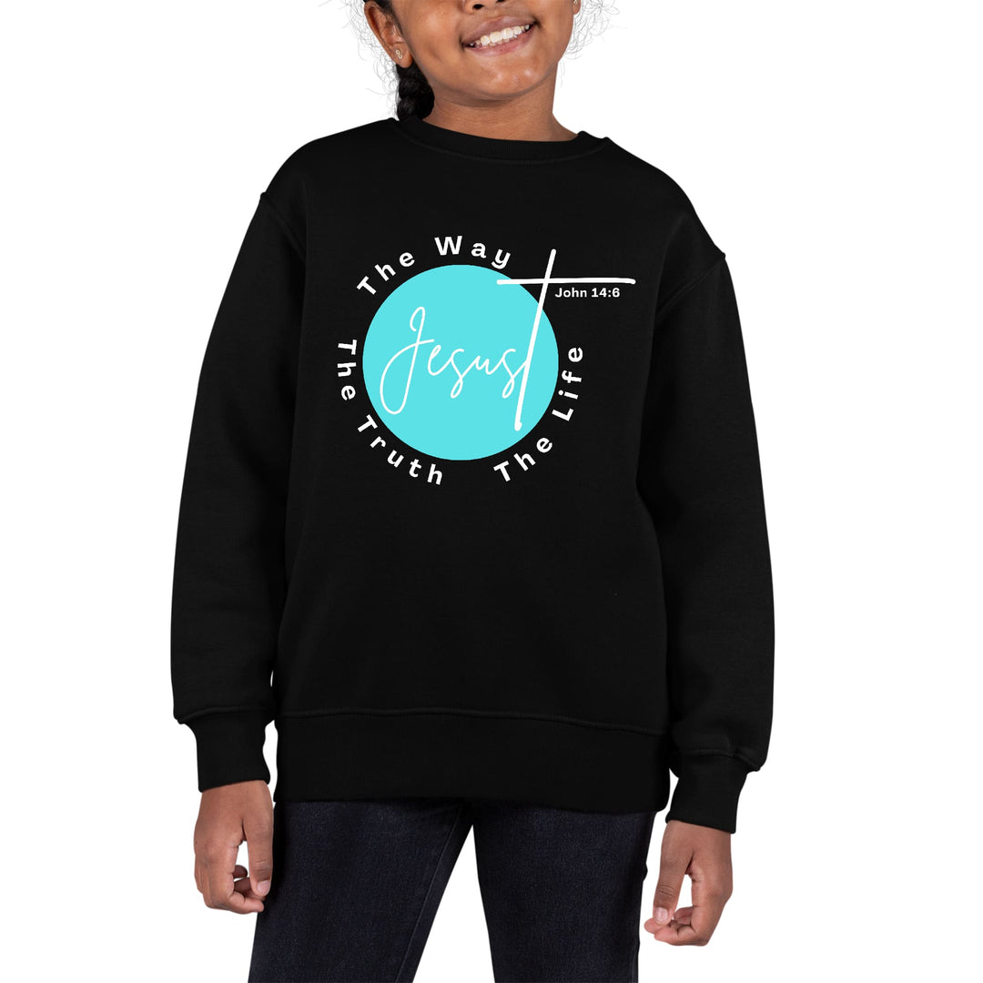 Youth Graphic Sweatshirt the Truth the Way the Life - Girls | Sweatshirts