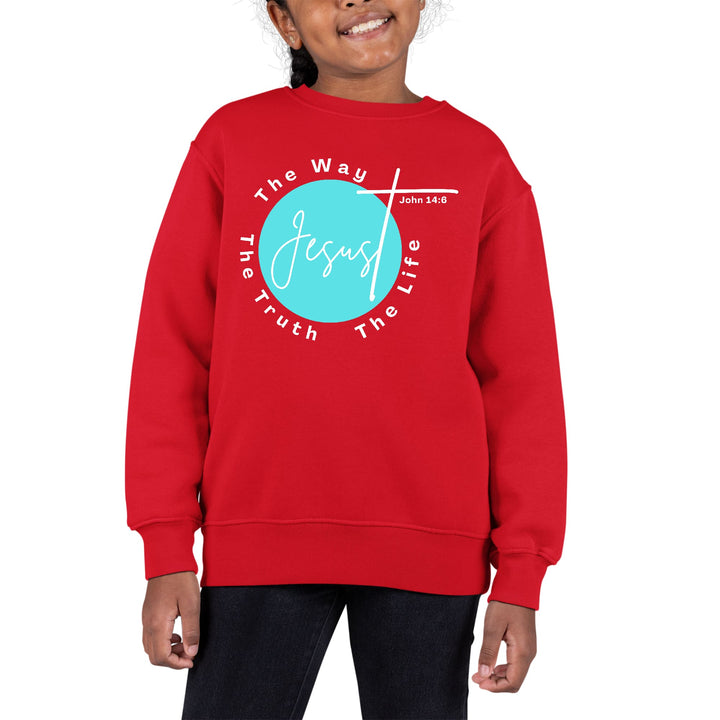 Youth Graphic Sweatshirt the Truth the Way the Life - Girls | Sweatshirts