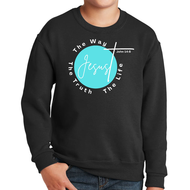 Youth Graphic Sweatshirt the Truth the Way the Life - Youth | Sweatshirts