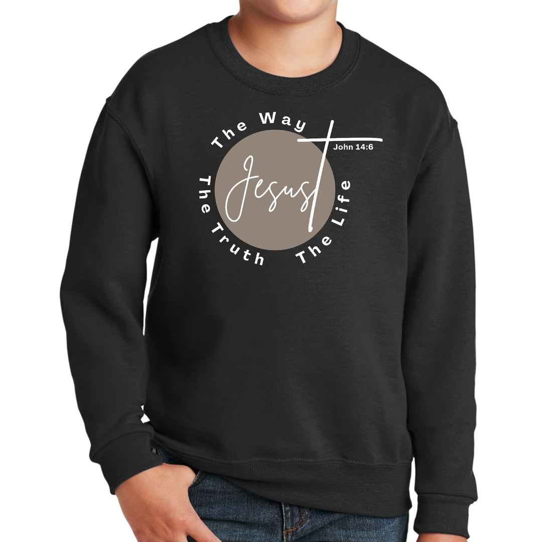 Youth Graphic Sweatshirt the Truth the Way the Life - Youth | Sweatshirts