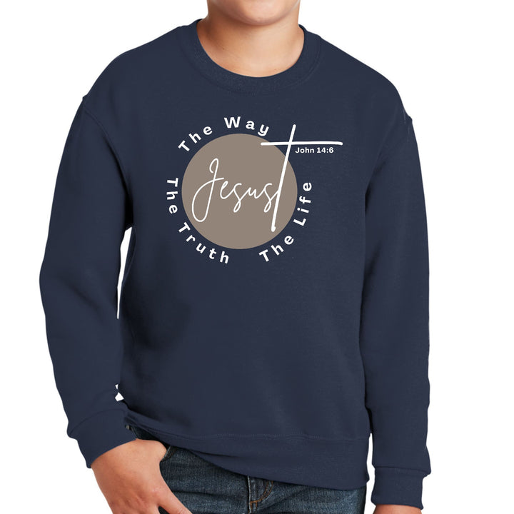 Youth Graphic Sweatshirt the Truth the Way the Life - Youth/Sweatshirts