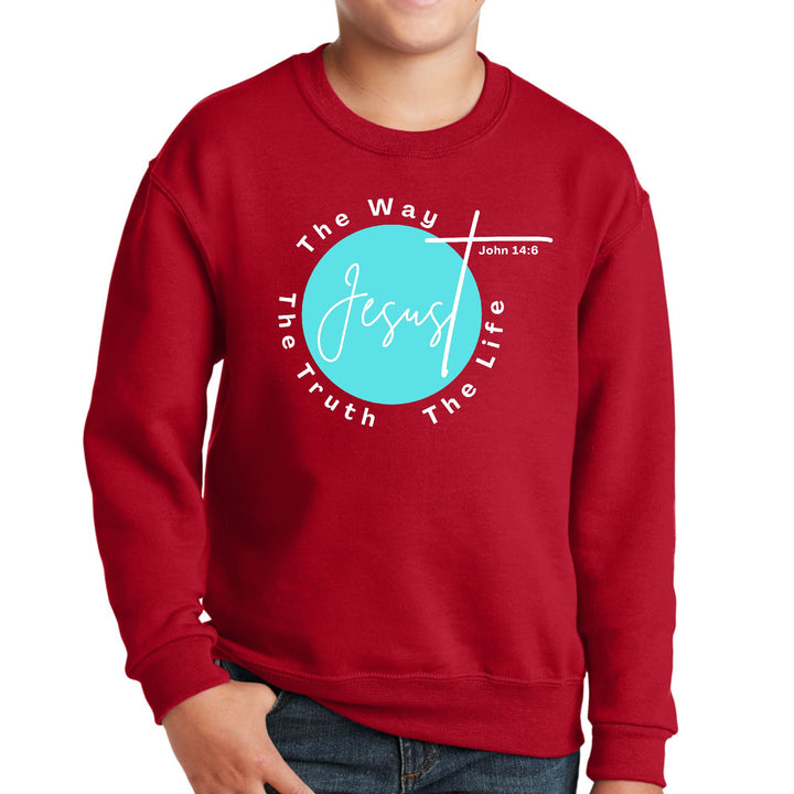 Youth Graphic Sweatshirt the Truth the Way the Life - Youth | Sweatshirts