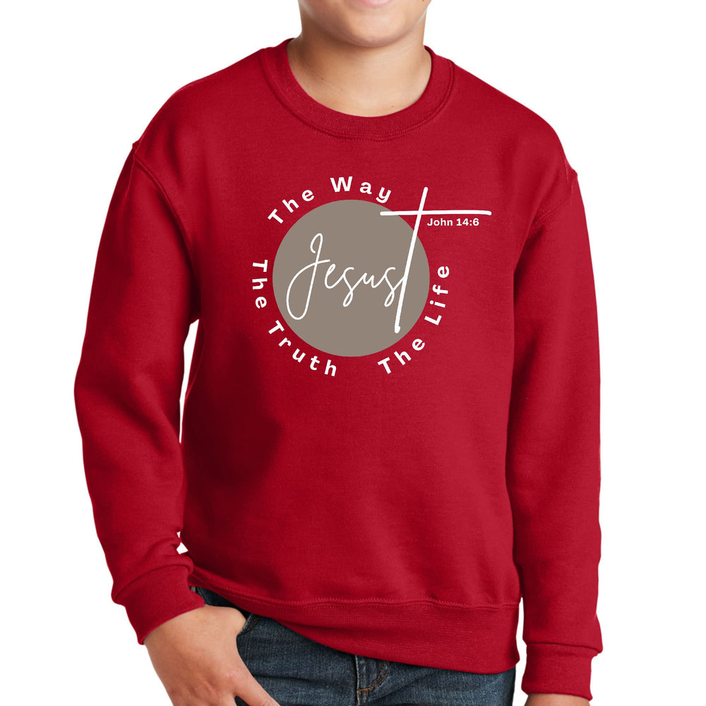 Youth Graphic Sweatshirt the Truth the Way the Life - Youth | Sweatshirts