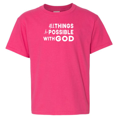 Youth Graphic T-shirt All Things Are Possible With God - Youth | T-Shirts