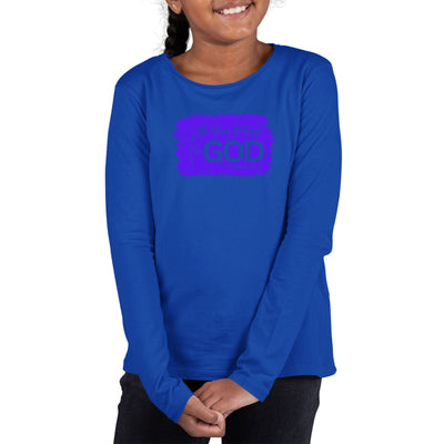 Youth Long Sleeve Graphic T-shirt All Glory Belongs To God Christian - Girls