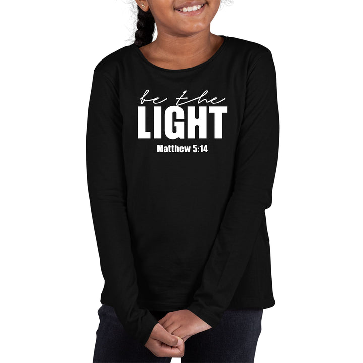 Youth Long Sleeve Graphic T-shirt - be the Light Inspirational Art